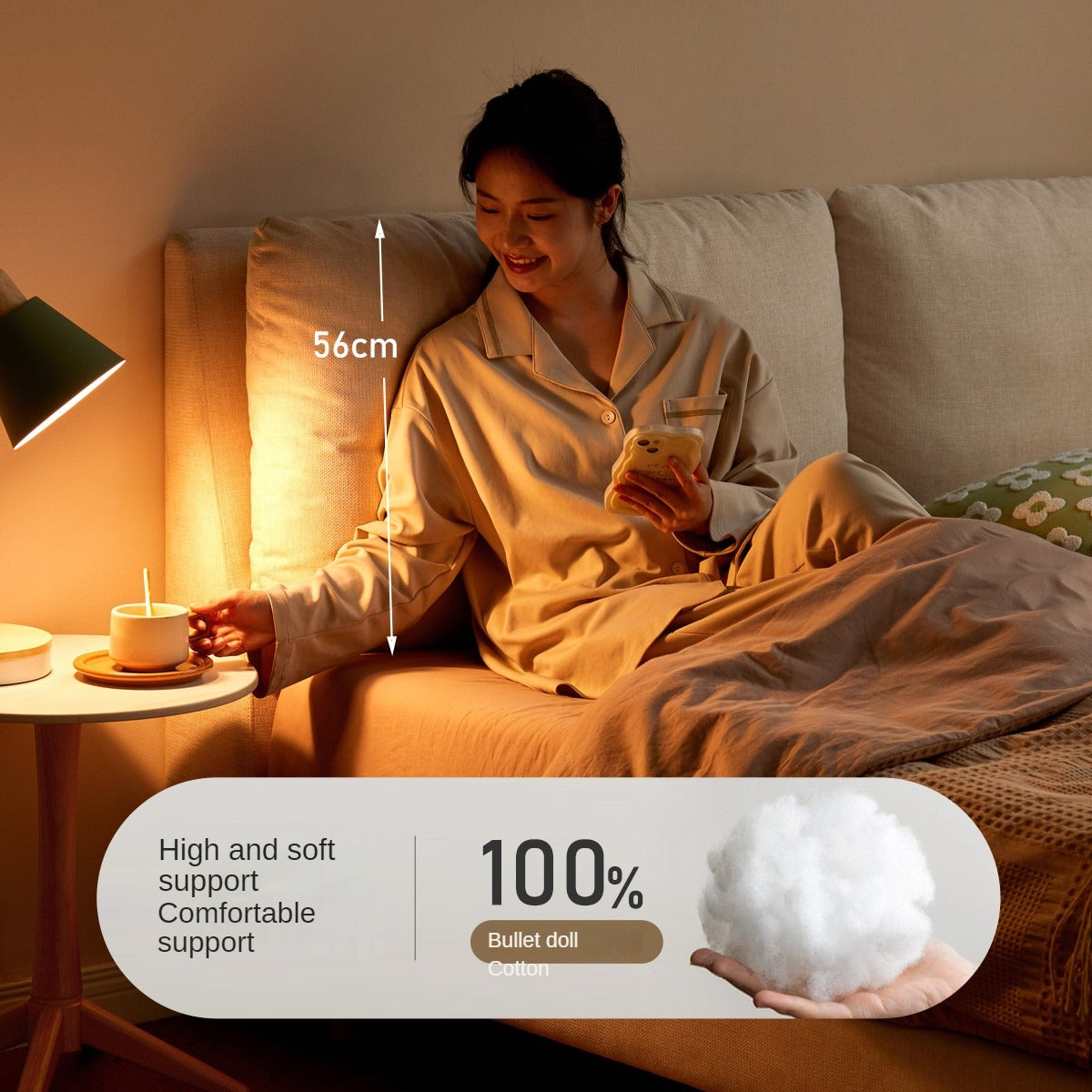 Imitation Cotton and Linen Fabric Bed