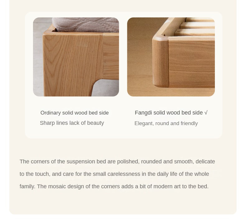 North American Black Walnut, Ash technology cloth suspended soft bed modern