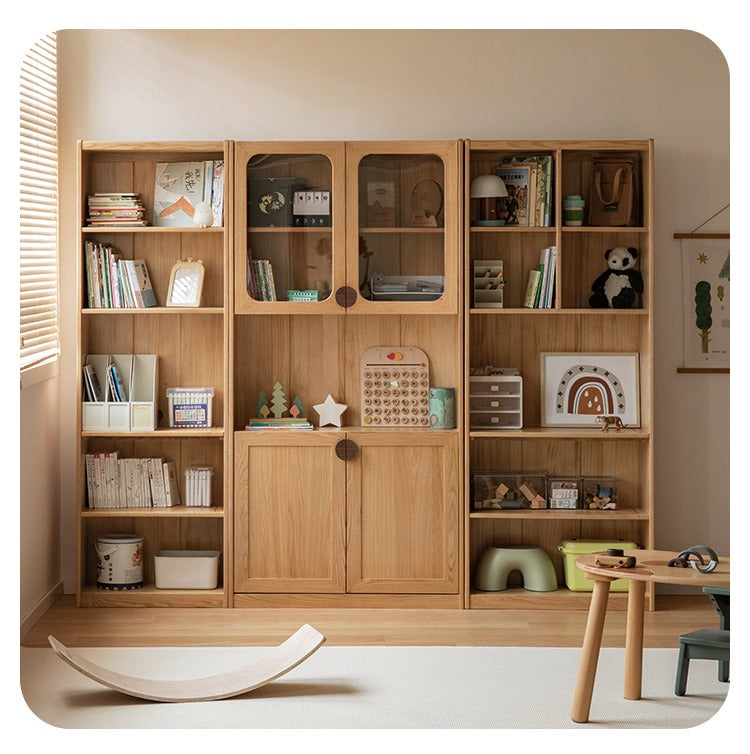 Oak Solid Wood Small Kids Bookshelf.