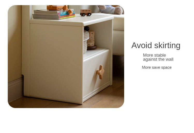 Poplar Solid Wood Clothes Hanger Nightstand-