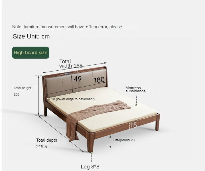 Black Walnut Solid Wood Top Layer Cowhide