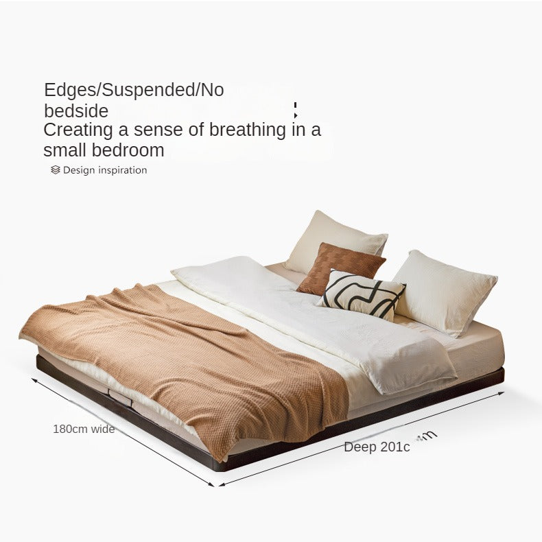 Oak Solid Wood Bed Simple platform bed, headboard-free bed
