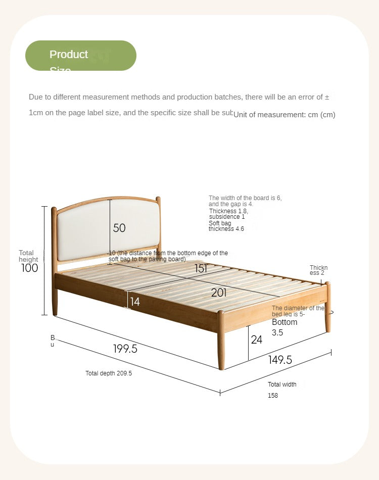 Beech solid wood Children's Soft Bed<