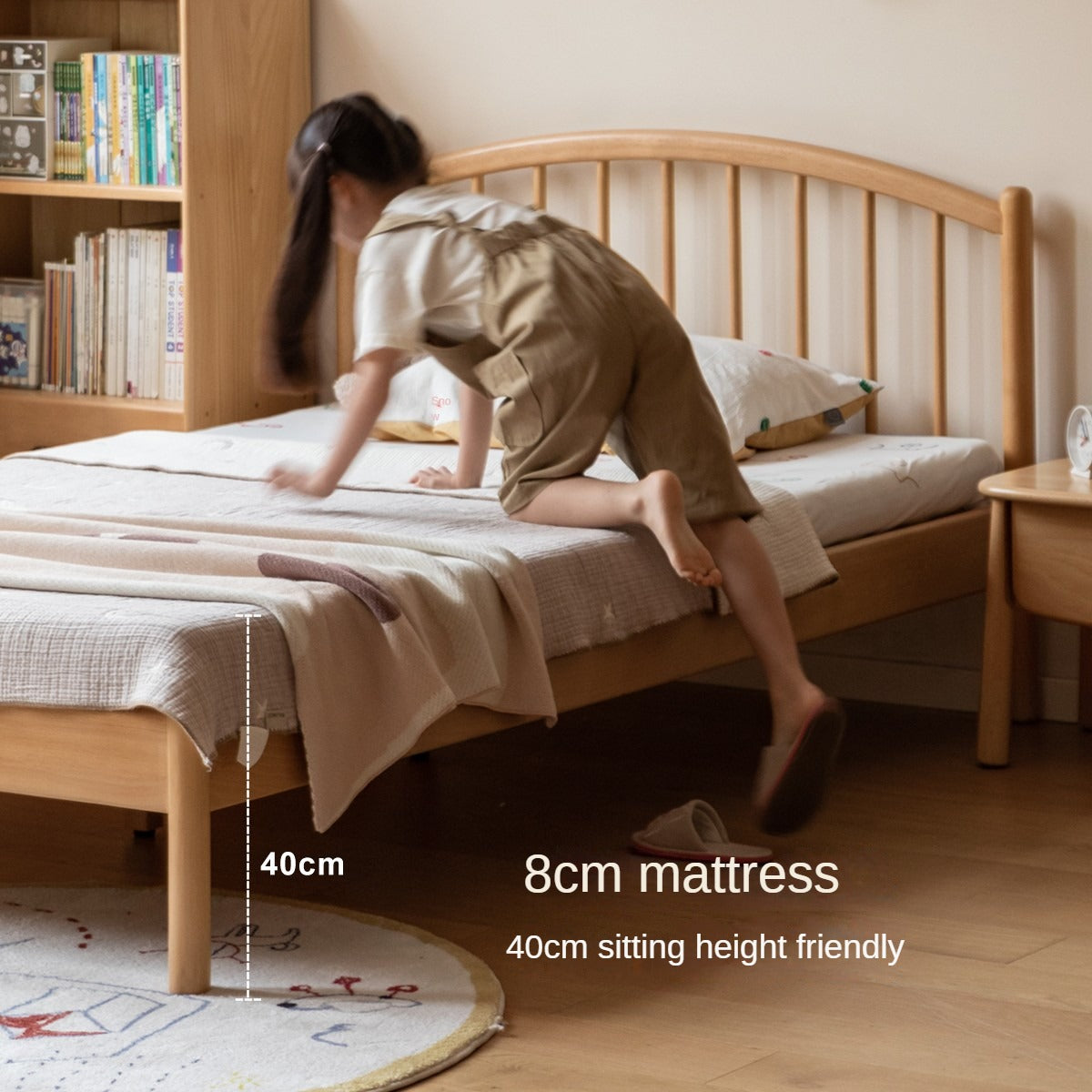 Beech Solid Wood Children's Bed<