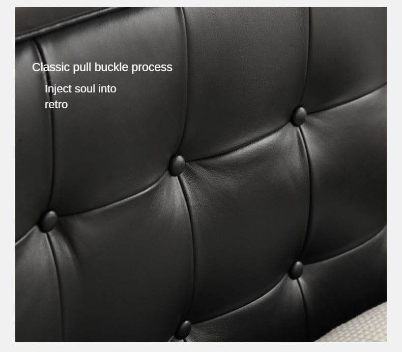 Black High-end Leather Suspension Bed