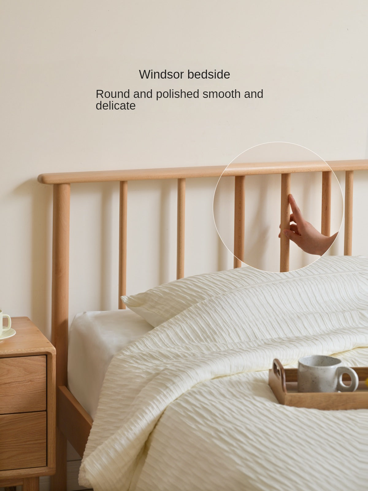 European Beech Solid Wood Windsor Bed