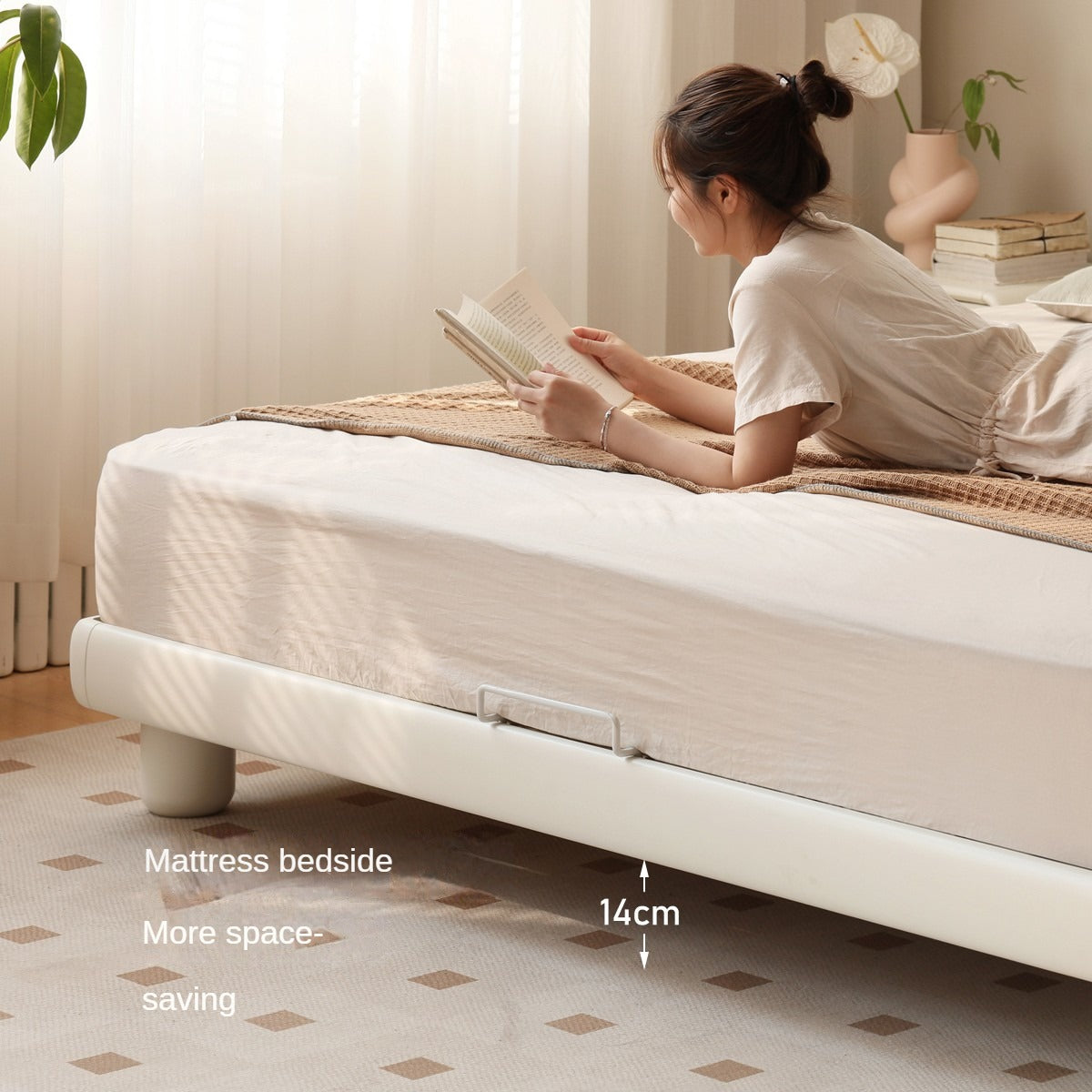 Poplar Solid Wood French Cream Style Bed