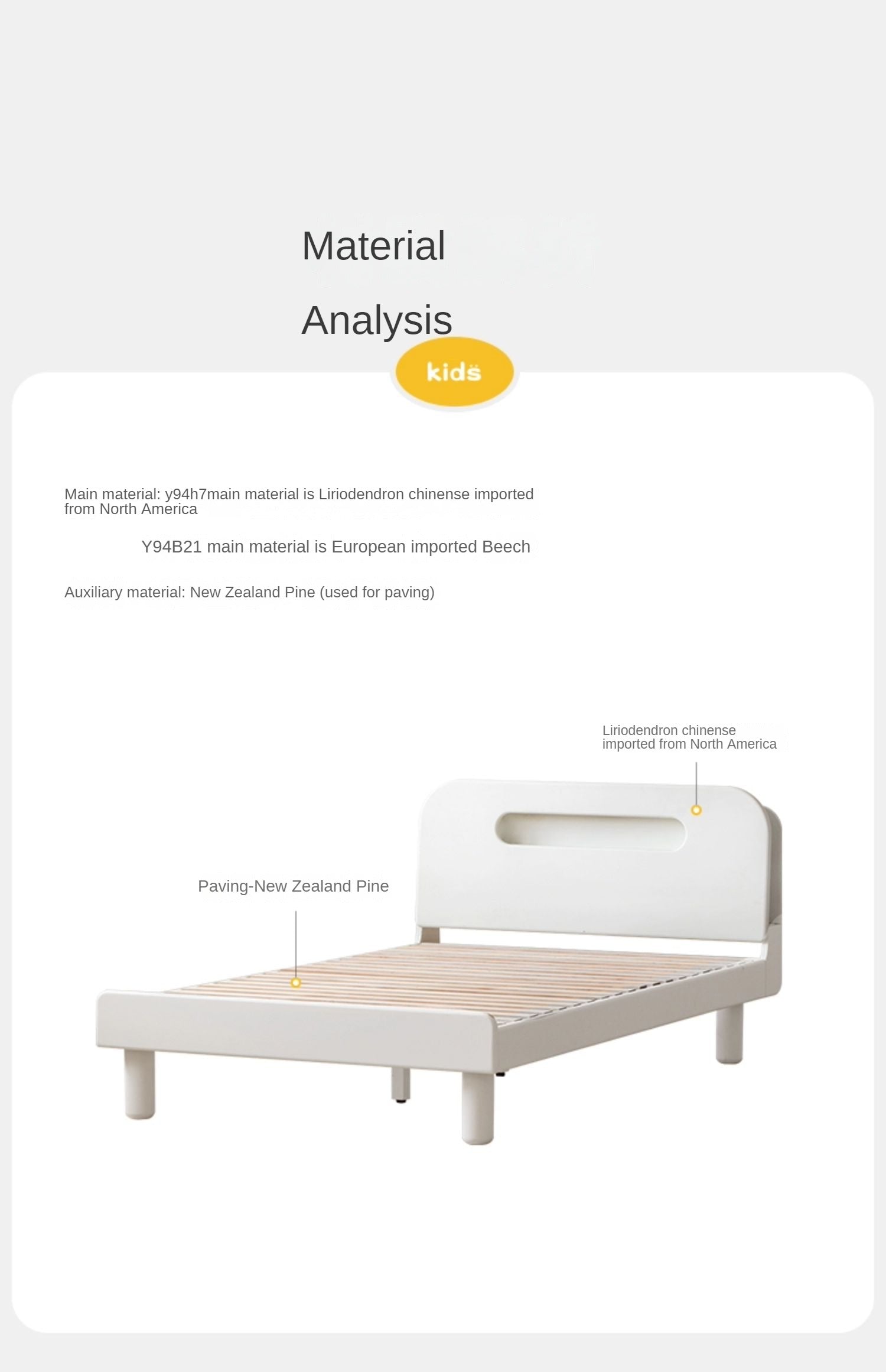 Poplar solid wood with LED light<