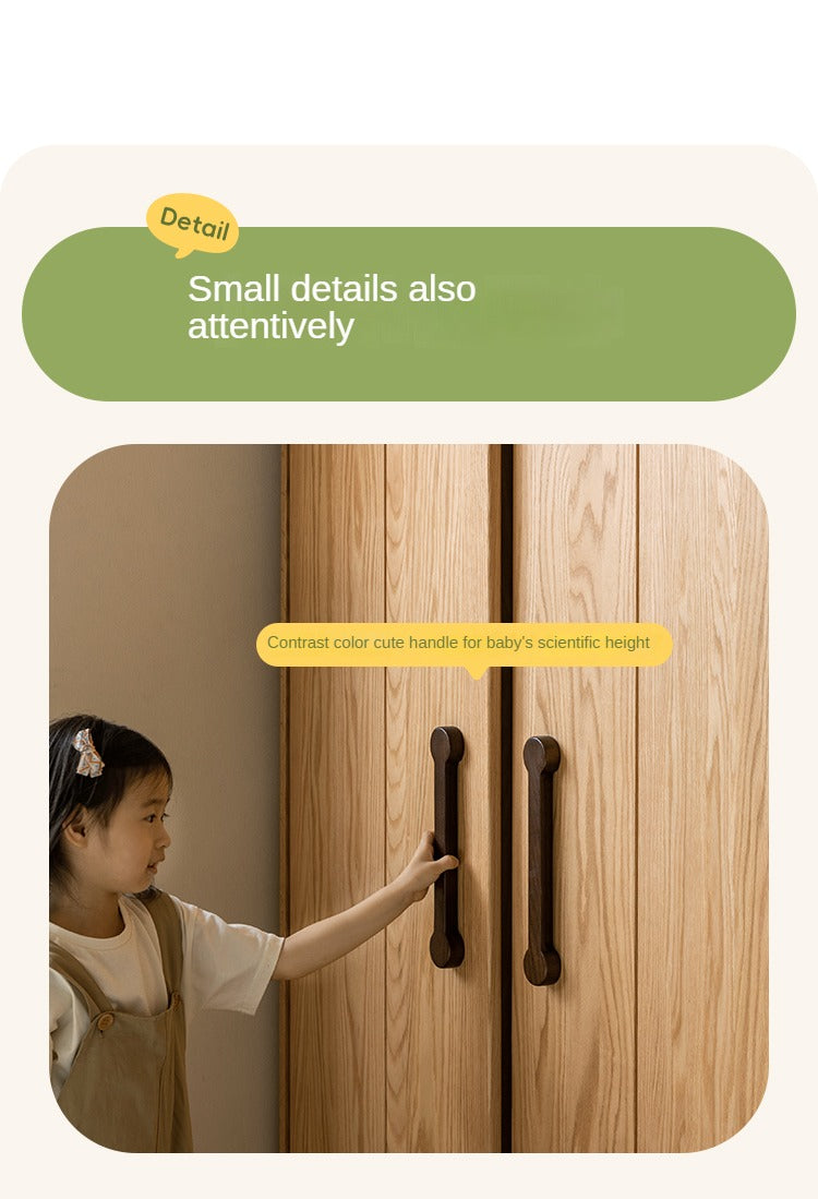 Oak Solid Wood Kids Wardrobe
