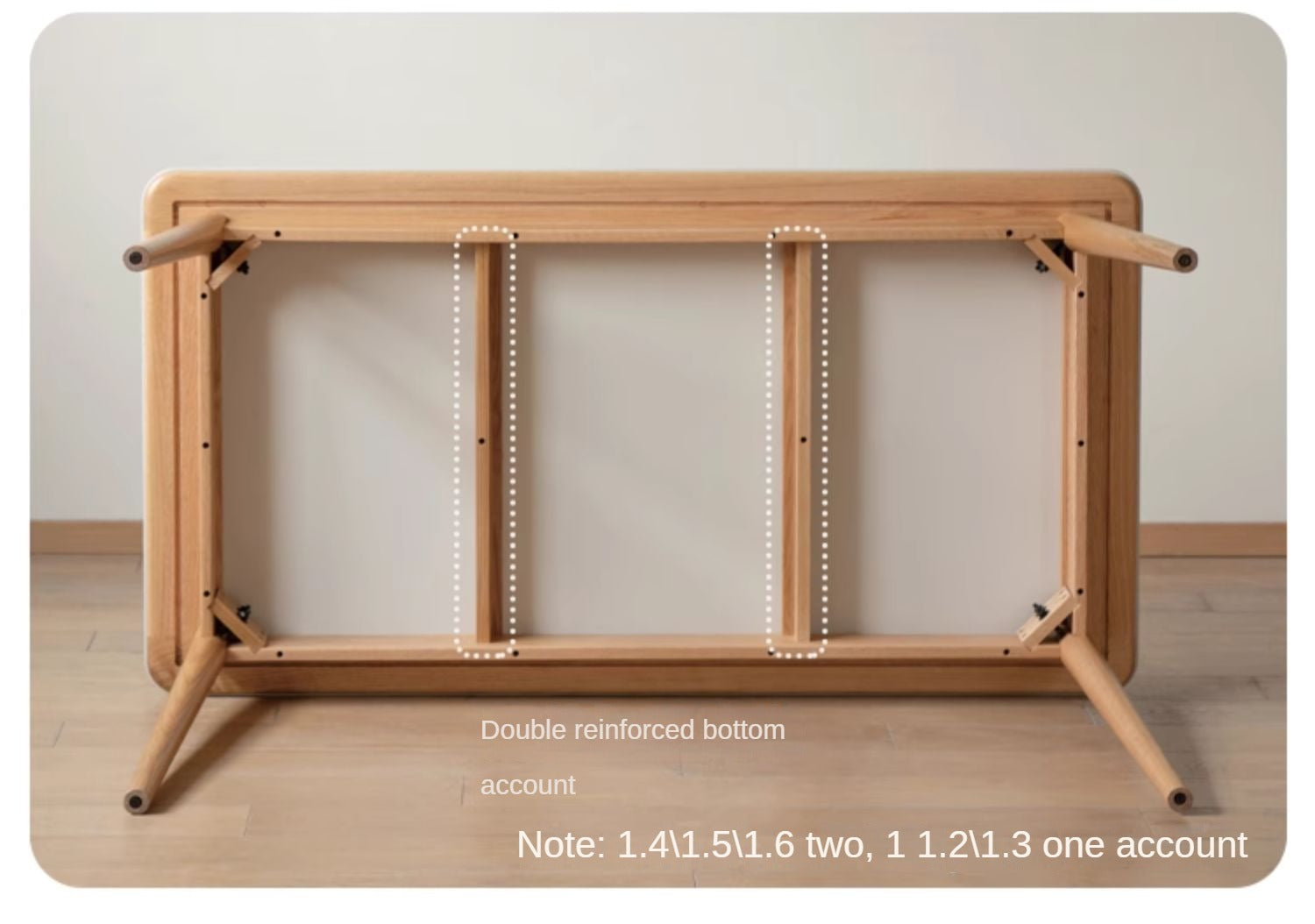 Oak Solid Wood Dining Table With Rock Slab Surface