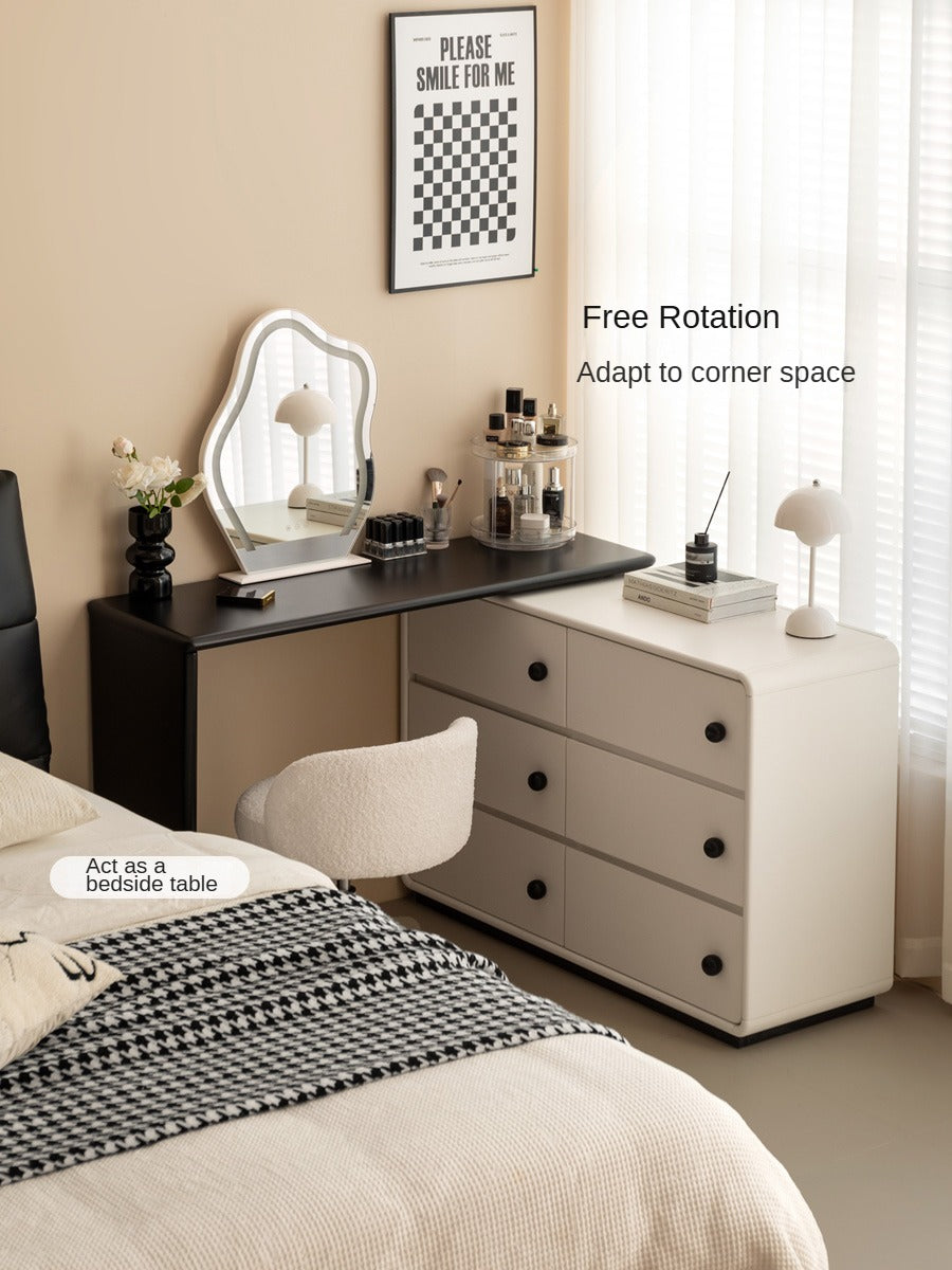 Solid Rubberwood Cream Style Dressing Table.