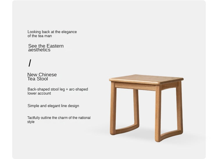 Ash, Oak Solid Wood Tea Stool