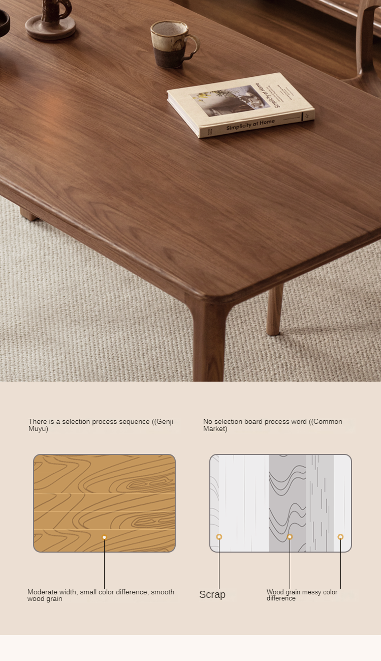 Black Walnut, Ash Solid Wood North American Dining Table