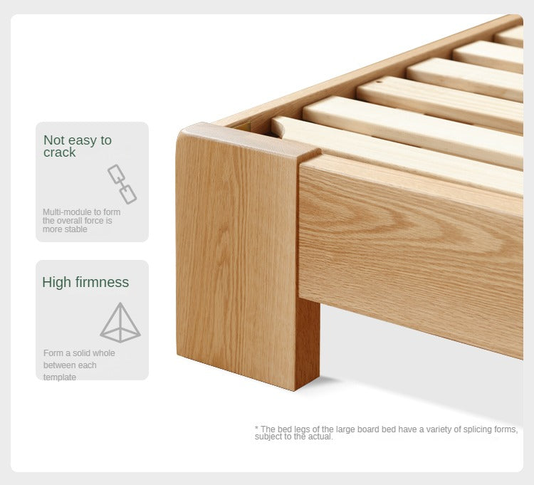 Oak, Rubberwood Solid Wood Bed - SPECIAL PRICE