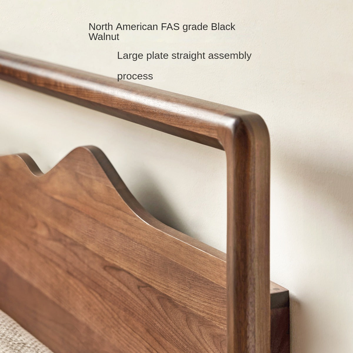 Black Walnut, Ash Solid Wood Bed