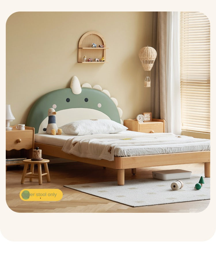 Organic Leather Children's Dinosaur Bed Cartoon Bed<