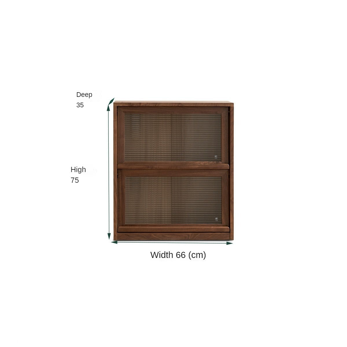 Black Walnut, Rubberwood Solid Wood Low Bookshelf Combination Floor-Standing Cabinet