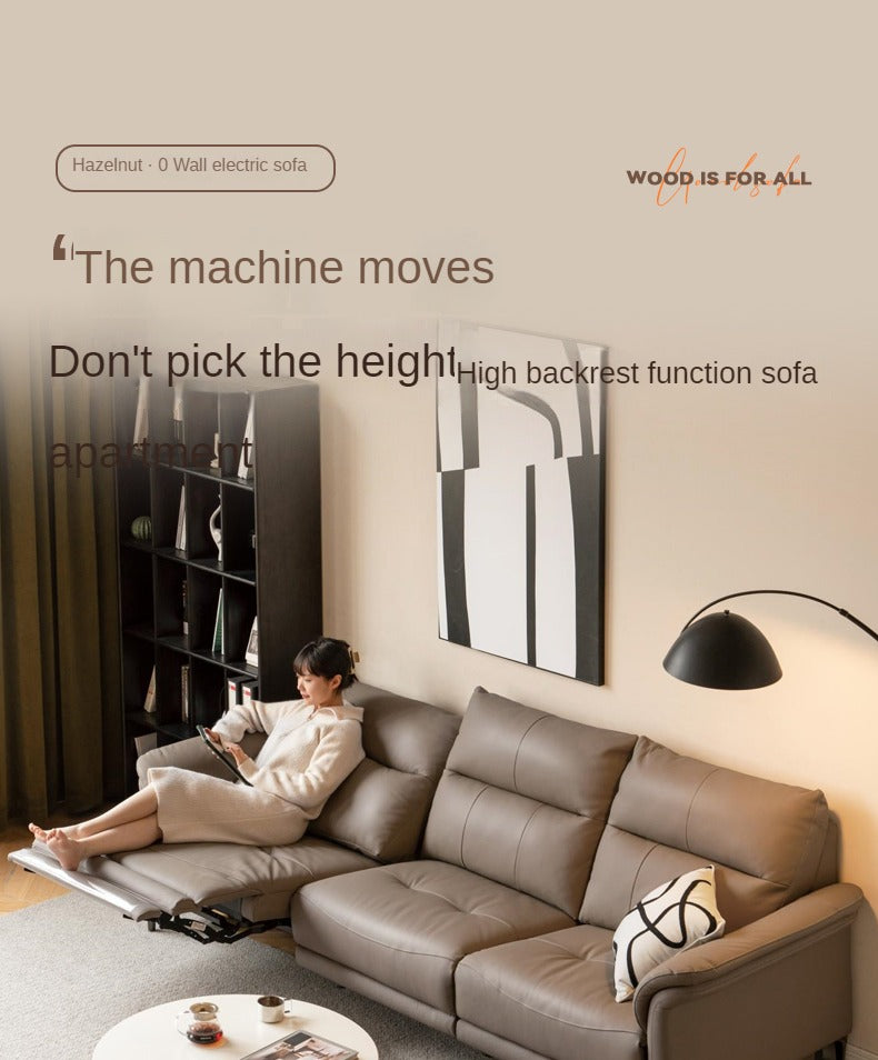 First Layer Leather Multifunctional Electric Telescopic Sofa.