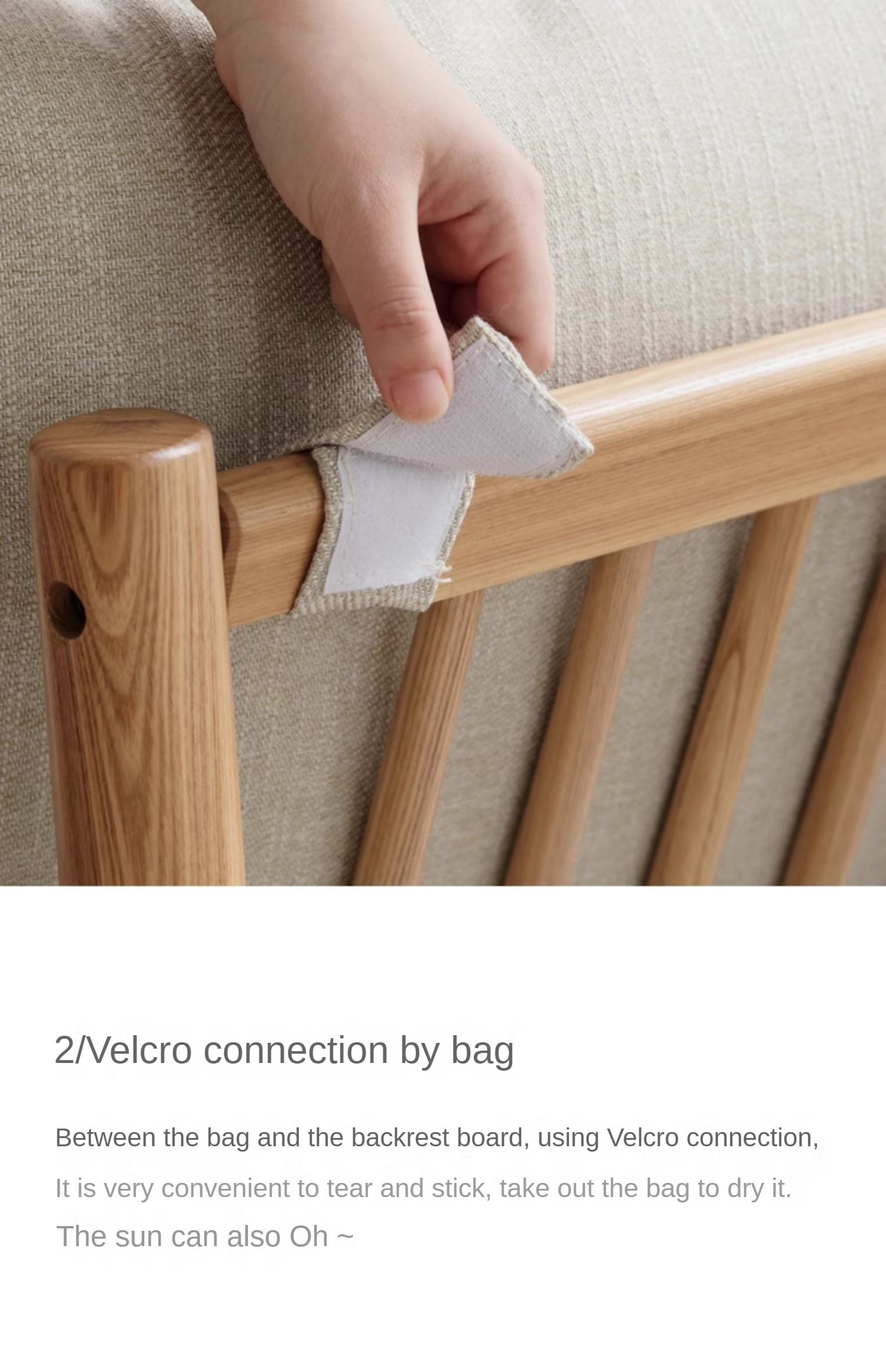 Ash Solid Wood Fabric Leisure Sofa Chair.