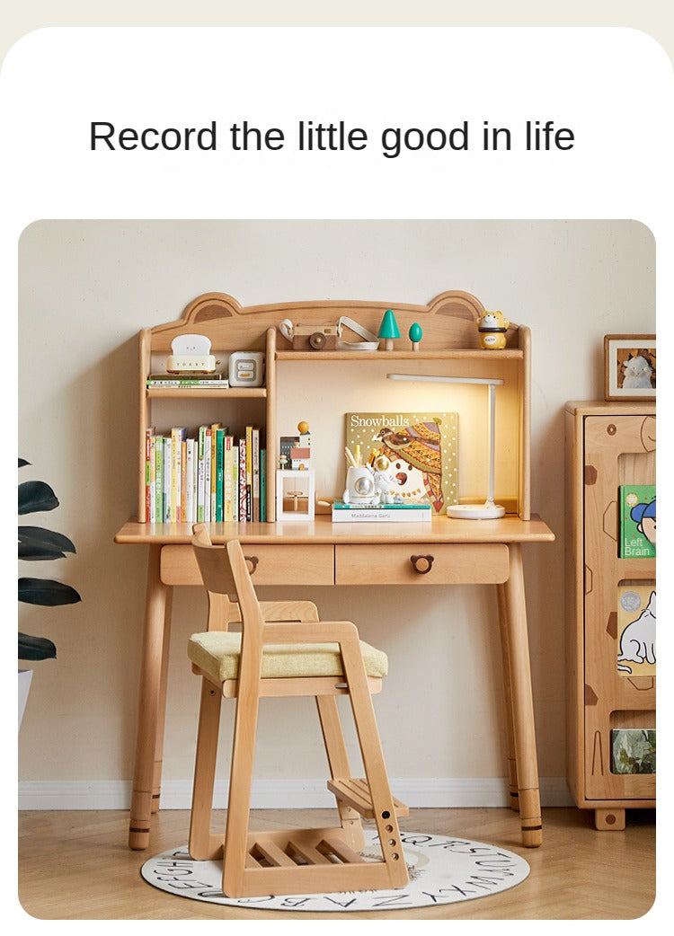 Beech, Oak Solid Wood Children's Study Table