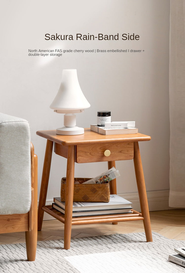 Сherry Solid Wood Side Table