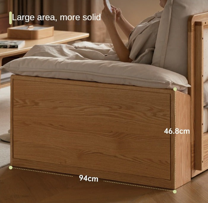 Oak Solid Wood Floor to Floor Tall Sofa.