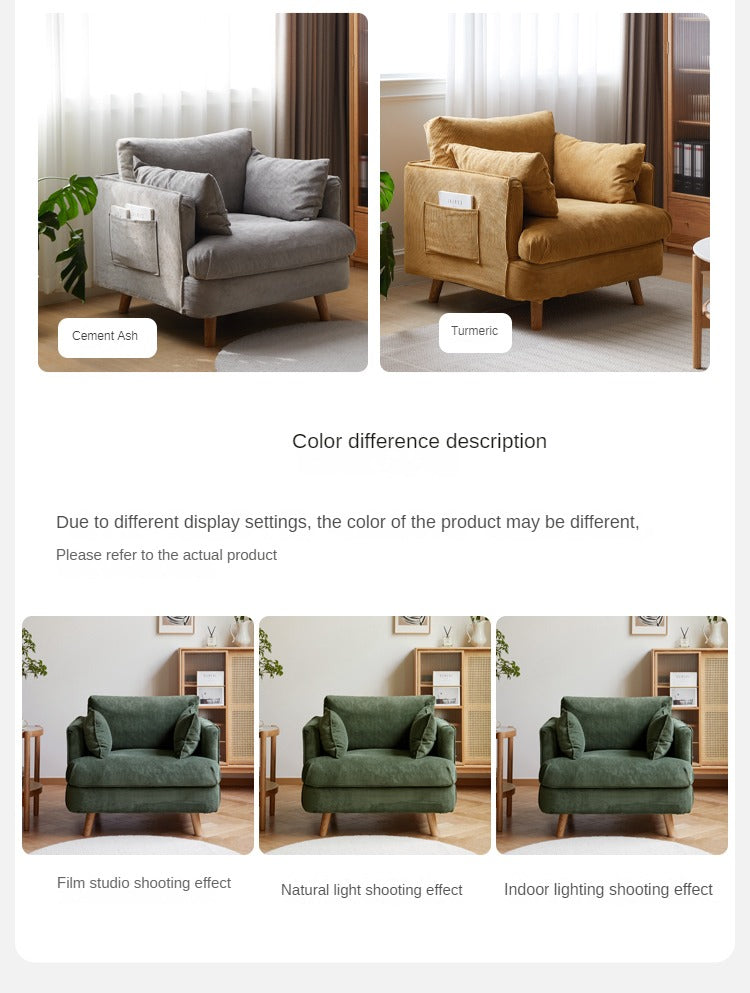 Retro Cozy Fabric Armchair)
