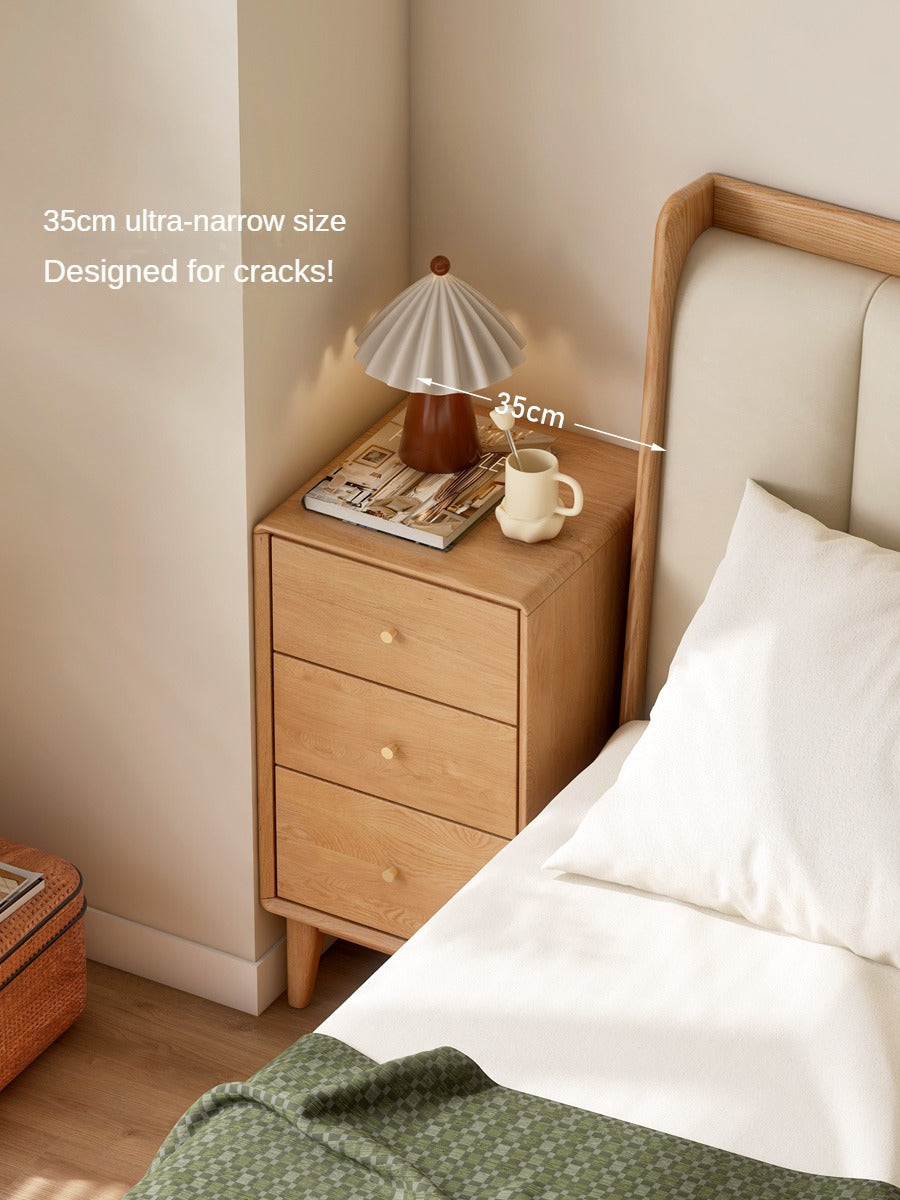 Oak, Beech Solid Wood Chest of Drawers, Multi-Functional Storage Cabinet Combination