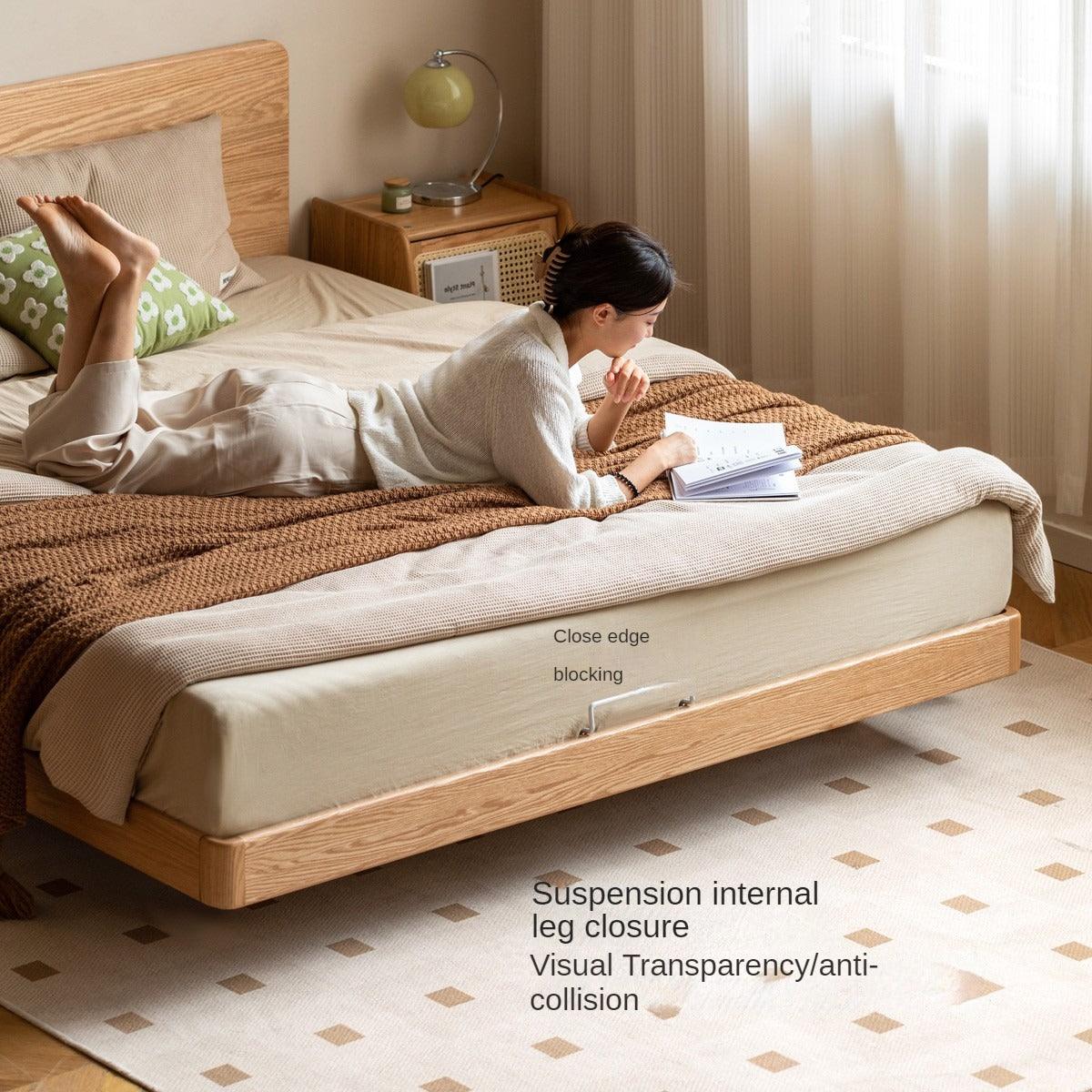 Ash,Beech,Oak Solid Wood Suspension Bed Large Board