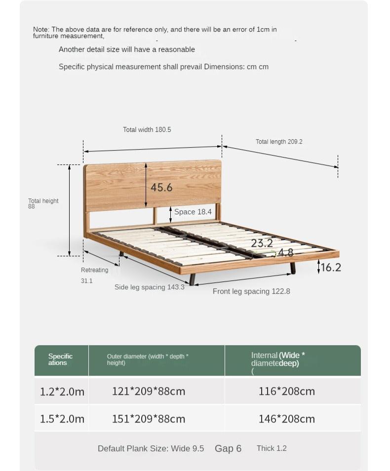 Rubber wood, Oak Solid Wood Suspended Bed