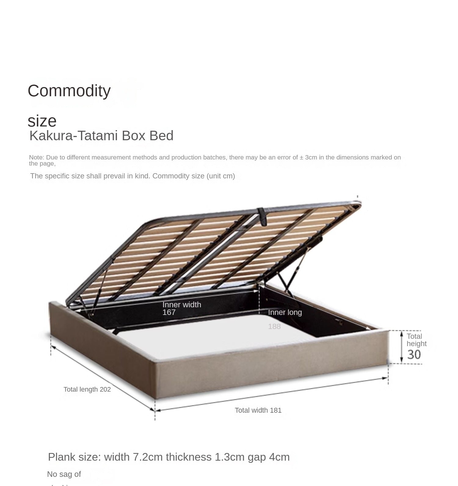 Technology cloth box platform bed, headboard-free bed