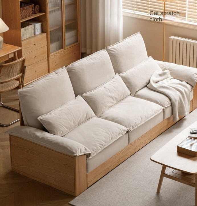 Oak Solid Wood Floor to Floor Tall Sofa.