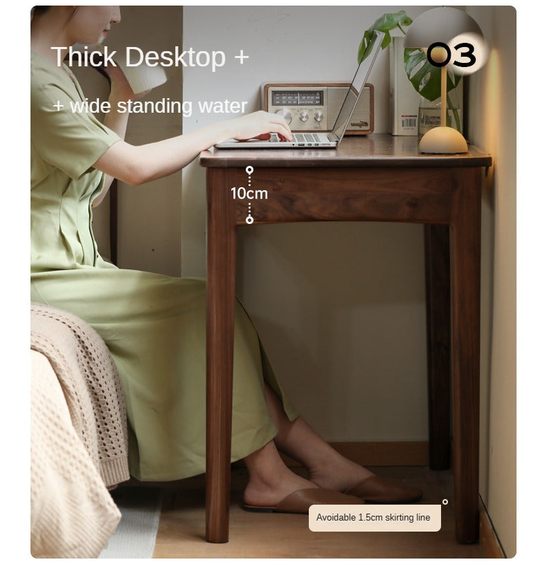 Black Walnut, Oak, Ash Solid Wood Desk Bookshelf