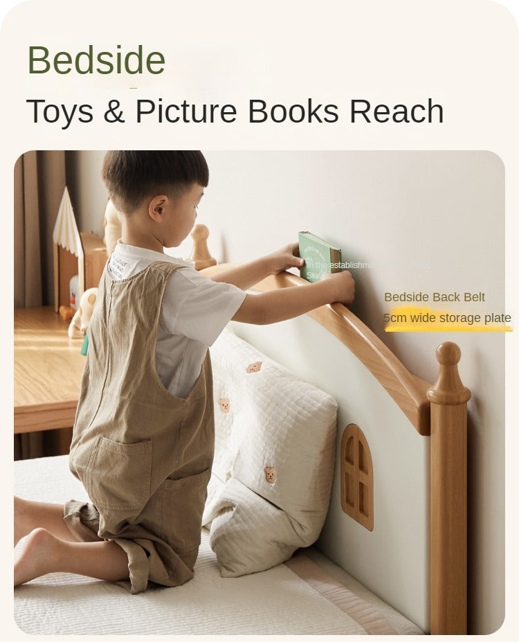 Beech Solid Wood Children's Single Bed.