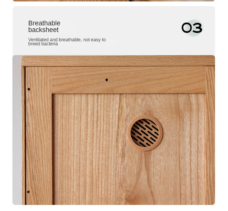 Oak, Ash Solid Wood Storage Locker Shoe Entrance Cabinet