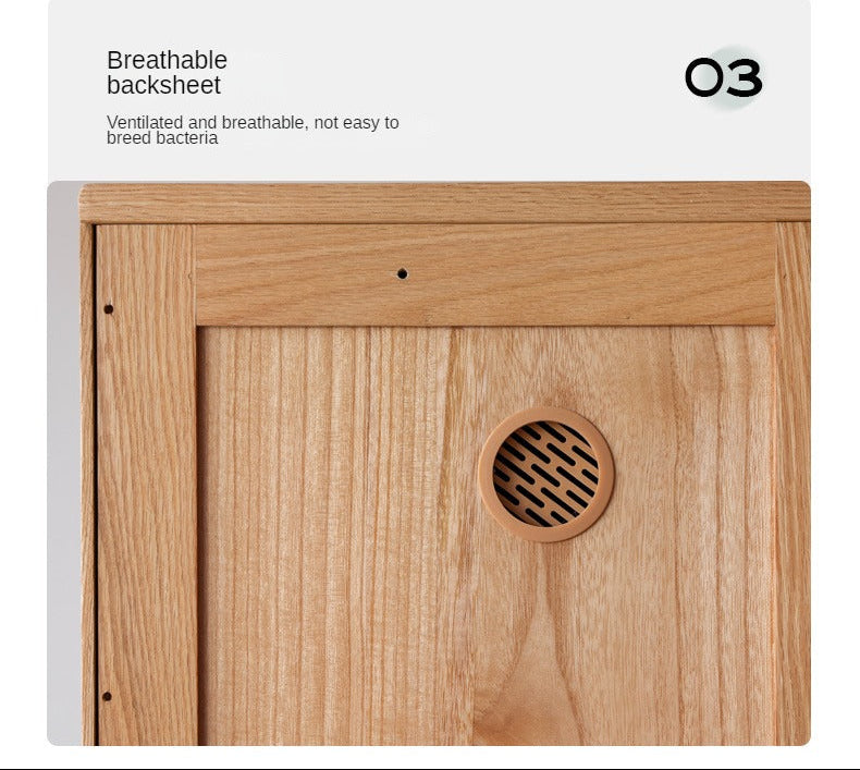 Oak, Ash Solid Wood Storage Locker Shoe Entrance Cabinet
