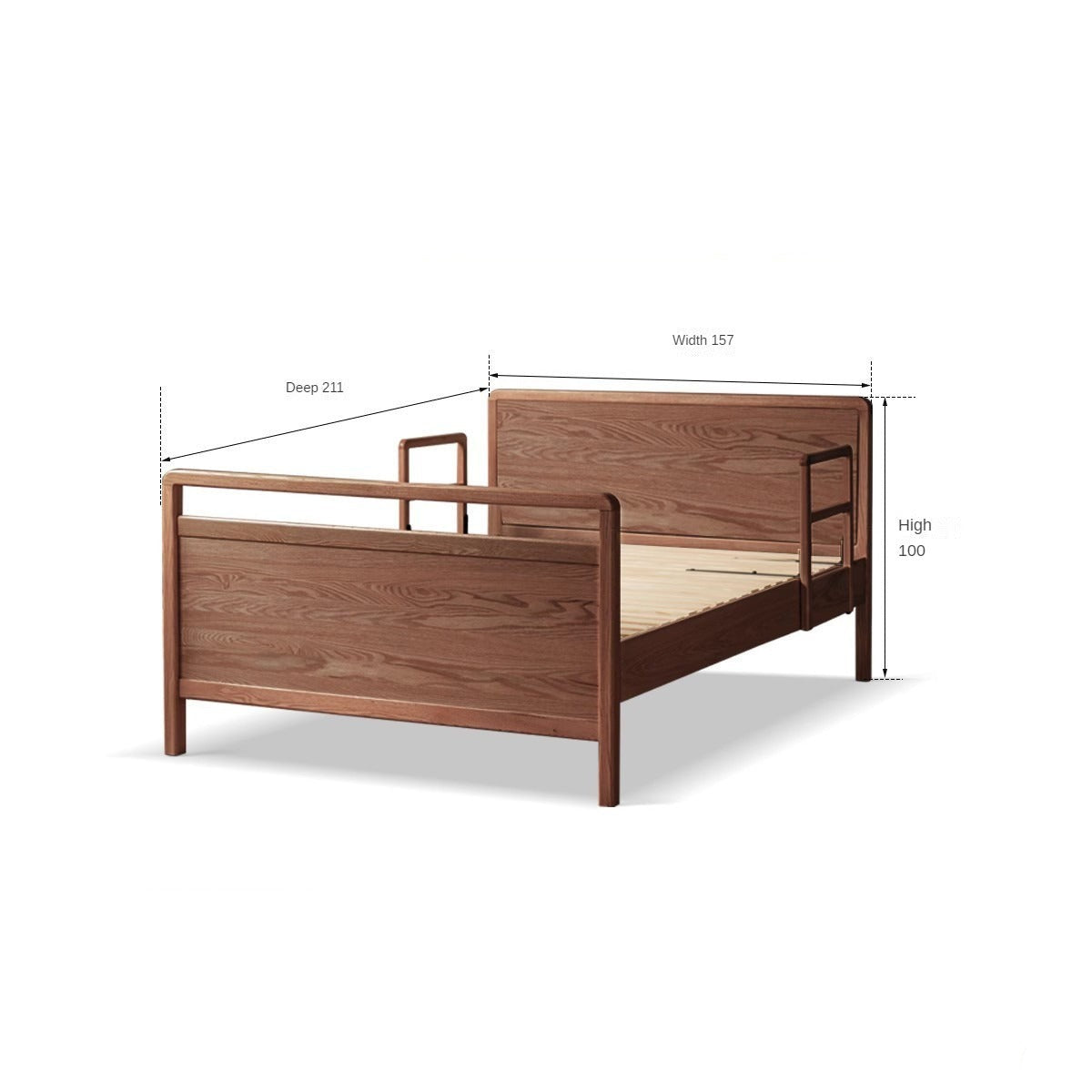 Oak Solid Wood Bed Elderly Bed Suitable For The Elderly High Bed