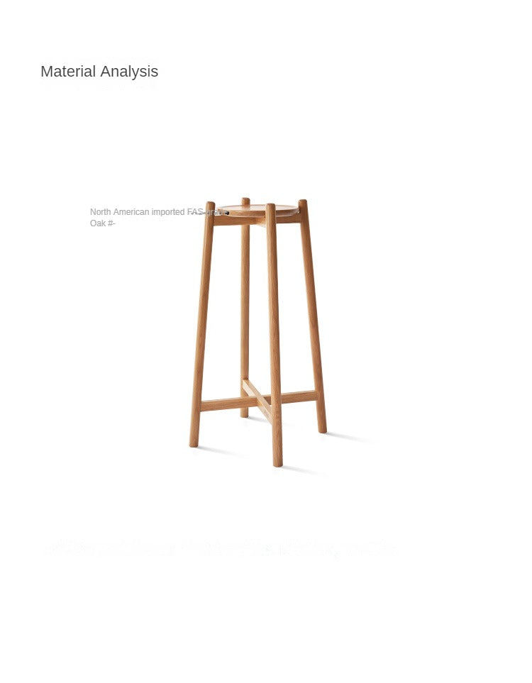 Oak Solid Wood Flower Rack Storage Rack