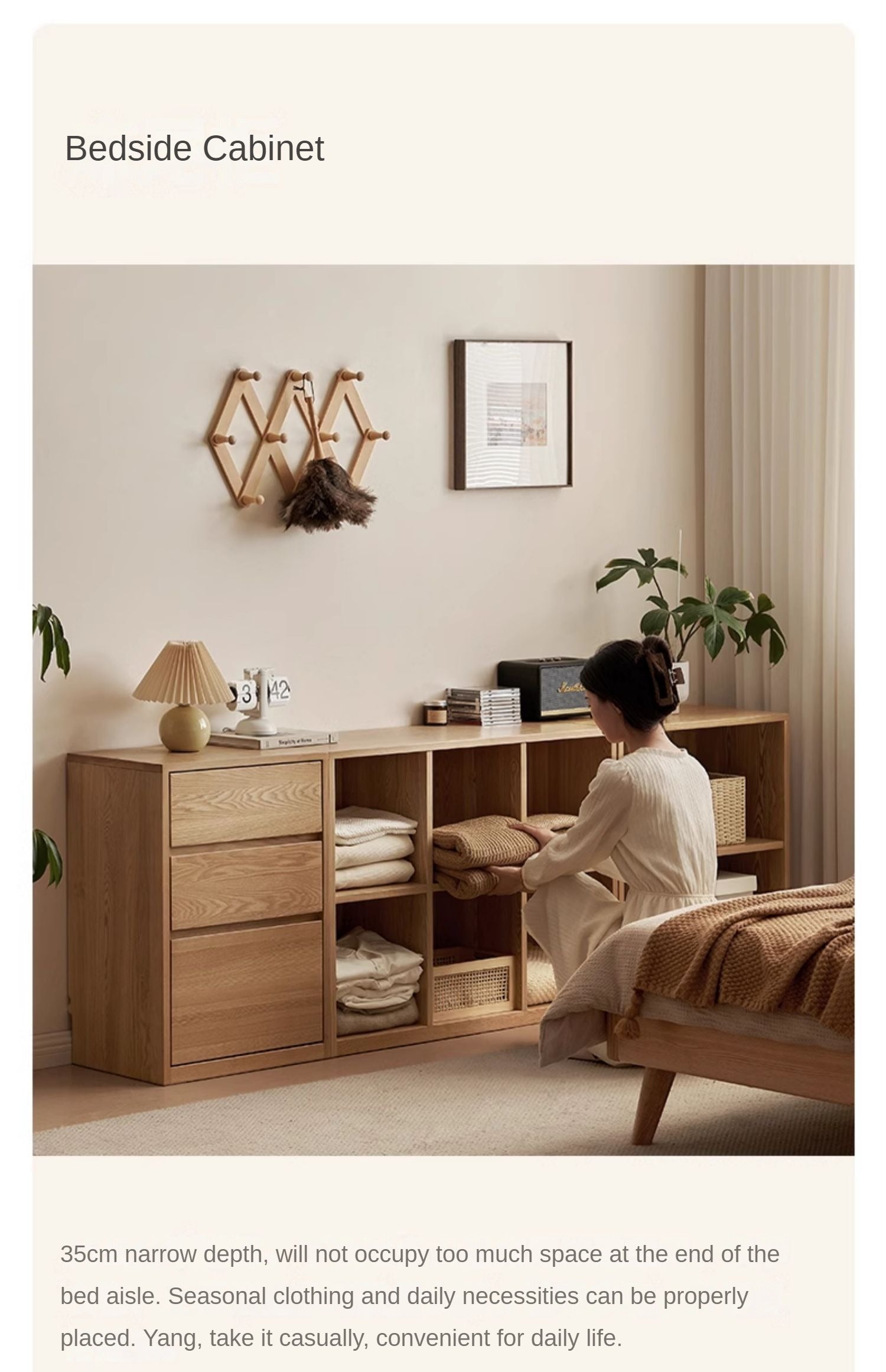 Ash Solid Wood Bookcase Simple Floor Bookshelf