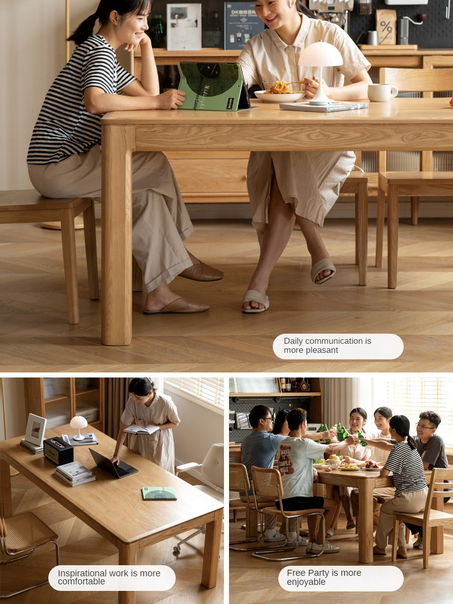 Ash Solid Wood Long Dining Table