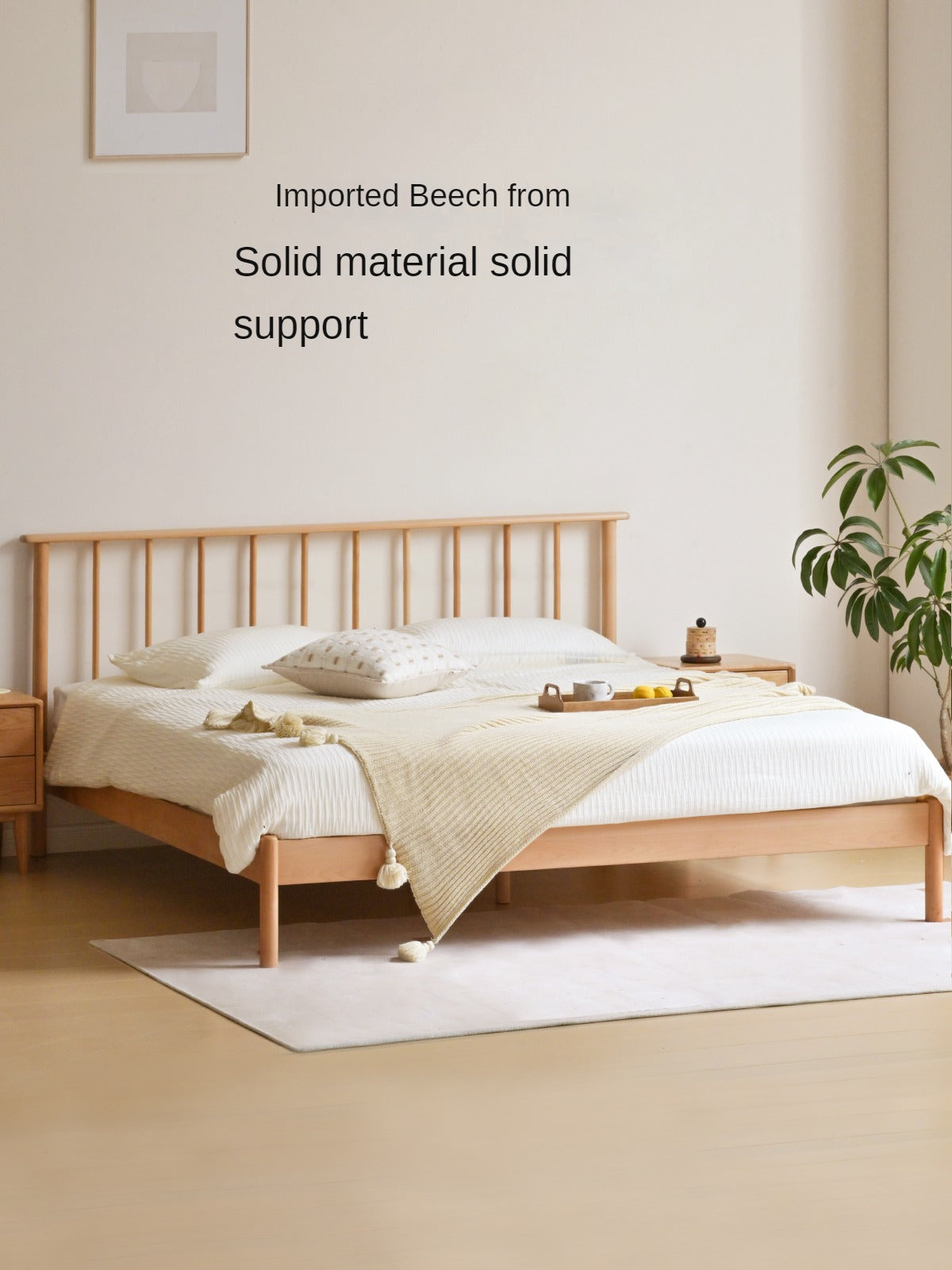 European Beech Solid Wood Windsor Bed