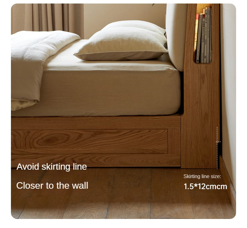 Oak Solid Wood Box Bed Storage Technology Cloth