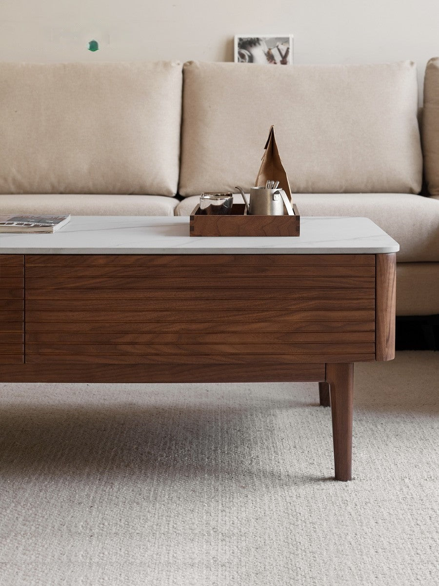 Black Walnut with Slate Top Coffee Table