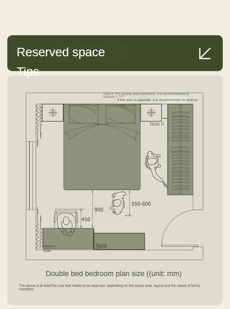 Cherry Solid Wood Soft Retro Bed