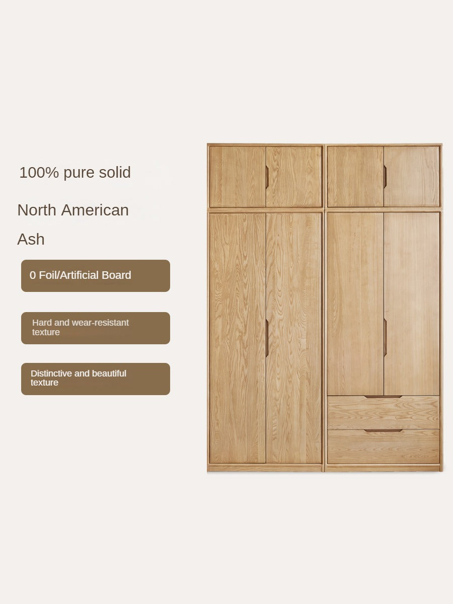 Ash Solid Wood Wardrobe Modern.