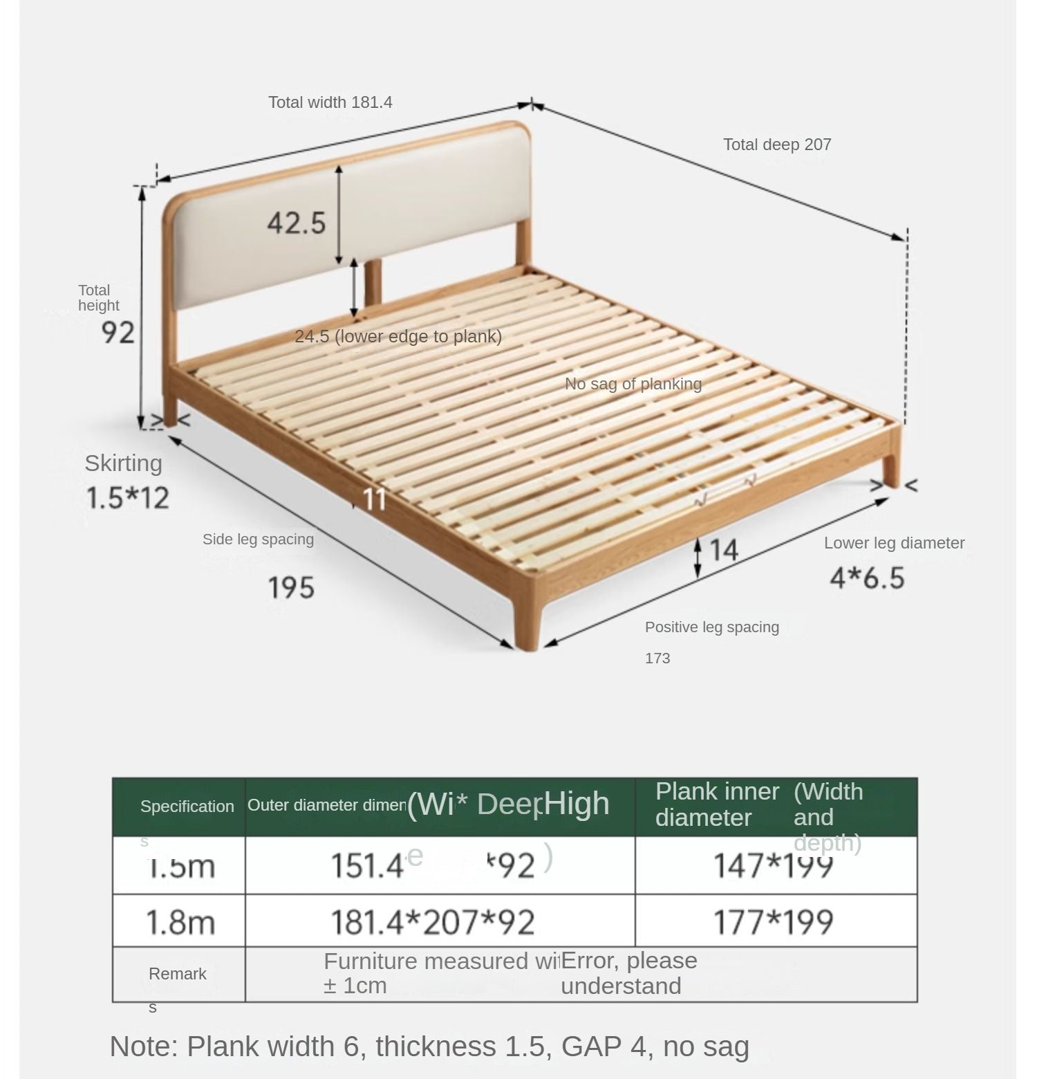 Oak, Rubber wood Solid Wood Bed Technology Fabric,Suede