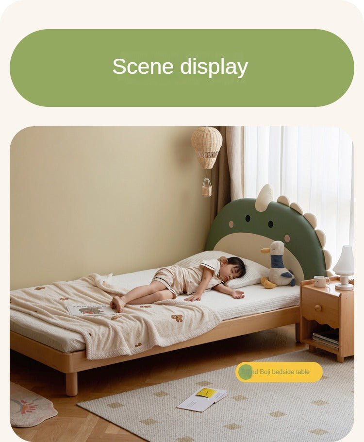 Organic Leather Children's Dinosaur Bed Cartoon Bed<