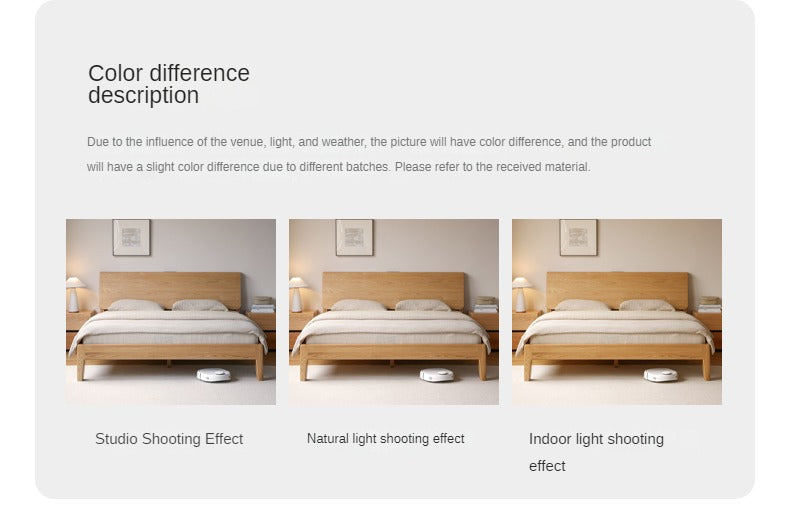 Oak Solid Wood Bed Nordic Modern