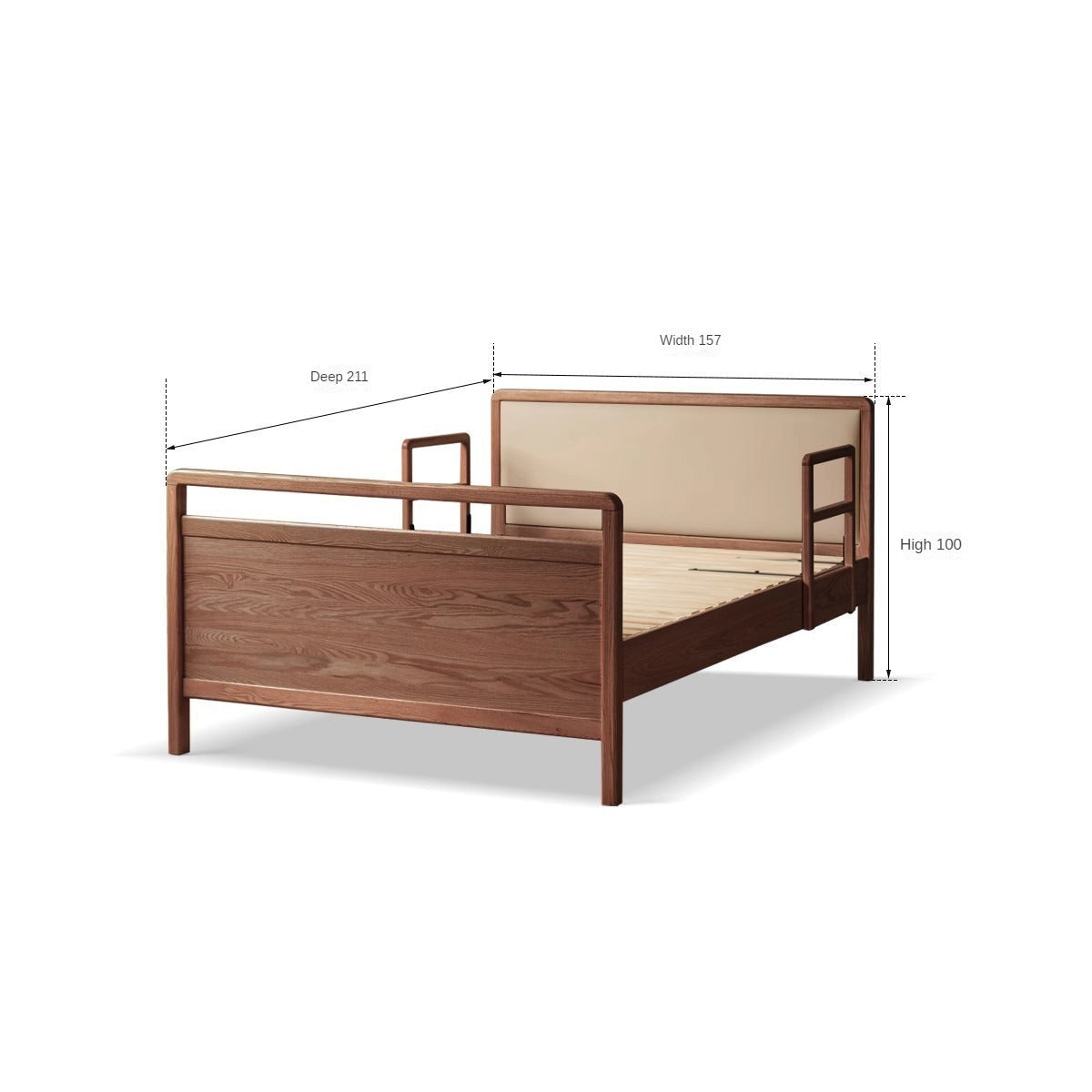 Oak Solid Wood Bed Elderly Bed Suitable For The Elderly High Bed