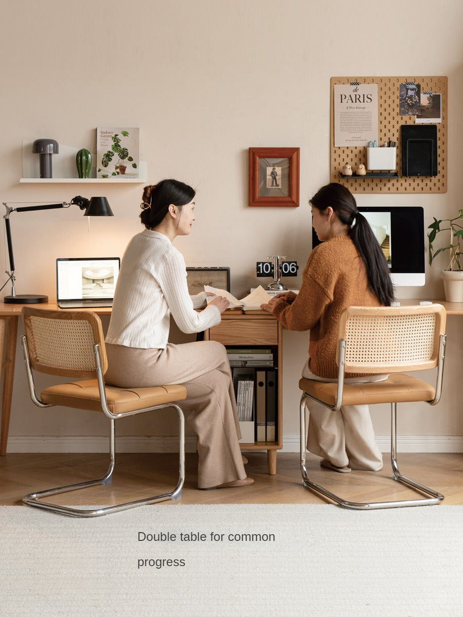 Oak, Solid Rubberwood Double Office Desk
